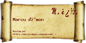 Marcu Ámon névjegykártya